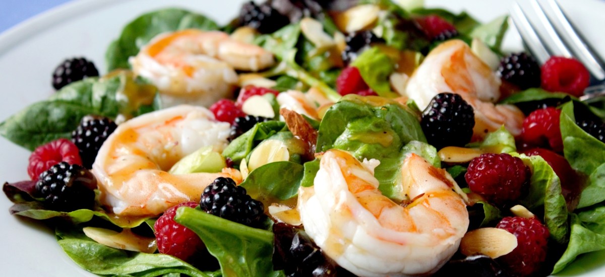 Shrimp and Raspberry Salad