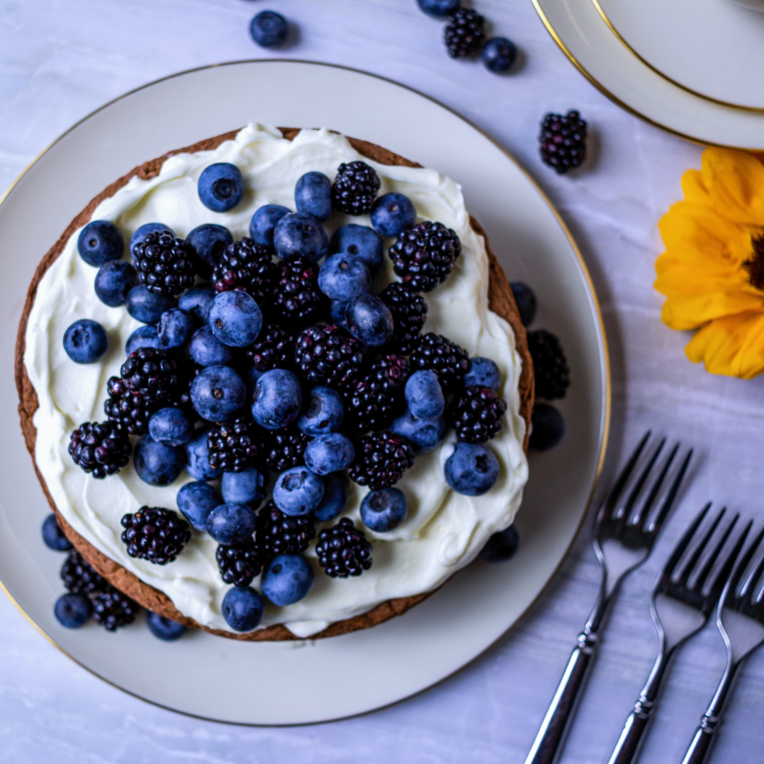 Hazelnut Torte With Summer Berries And Mascarpone Cream • Saturdays ...